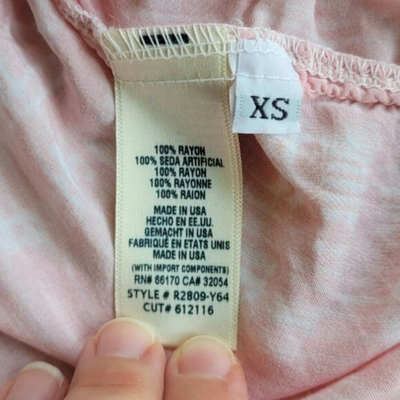 Anthropologie Cloth & Stone Pink Sleeveless Top XS - Picture 6 of 10